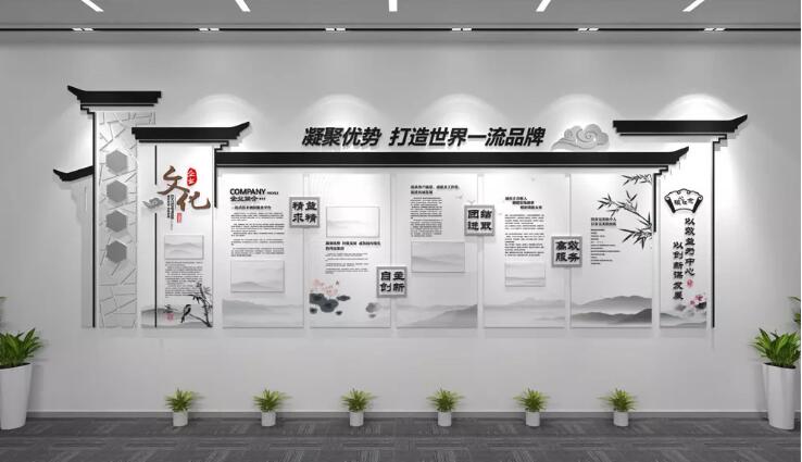 創意企業簡介文化墻制作效果圖