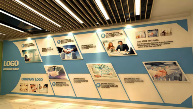 大氣企業文化墻模版