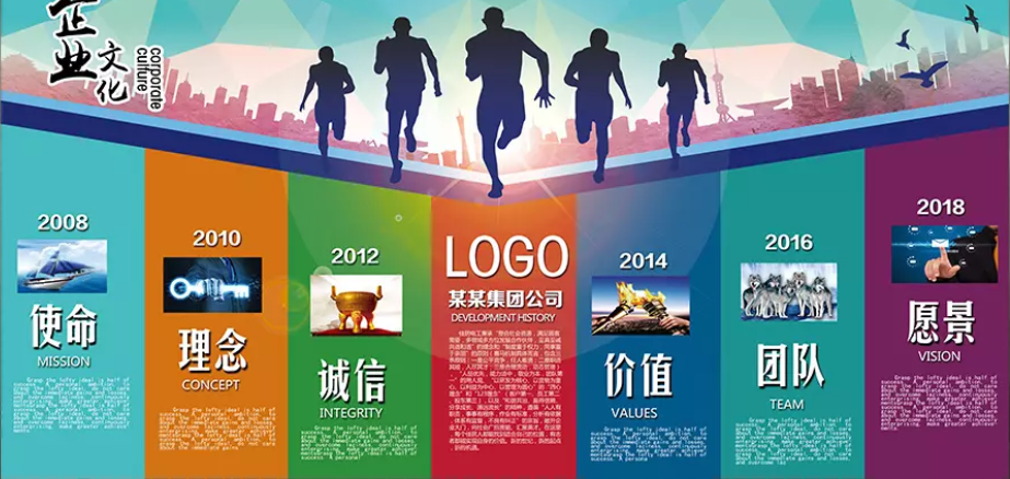 大氣創意企業文化墻設計