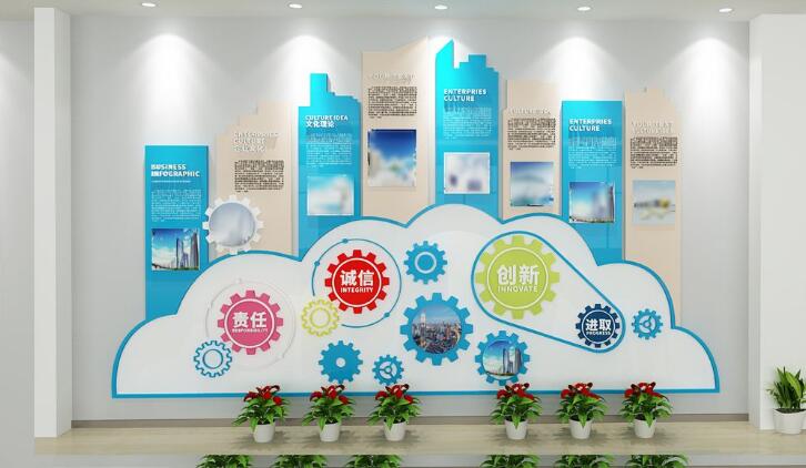 3d立體企業文化墻制作效果圖