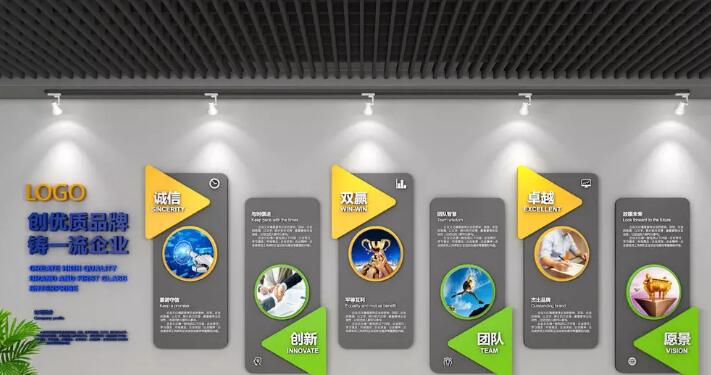 通用立體企業(yè)文化墻制作效果圖