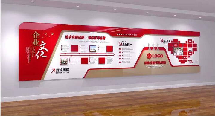 現(xiàn)代圖形立體企業(yè)文化墻制作效果圖