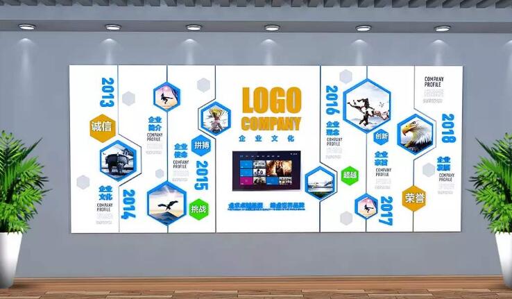 現(xiàn)代圖形立體企業(yè)文化墻制作效果圖
