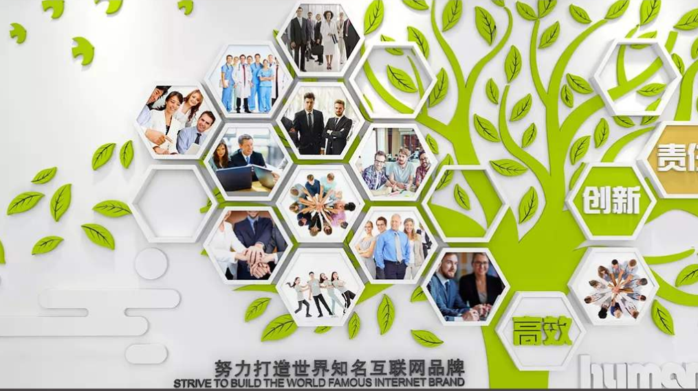 創(chuàng)意企業(yè)照片墻員工風采文化墻相片墻