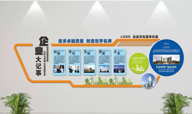 創意微立體企業文化墻制作效果圖
