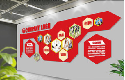 紅色立體黨建文化墻黨建展板