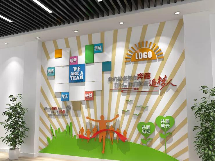 現(xiàn)代立體企業(yè)文化墻制作效果圖