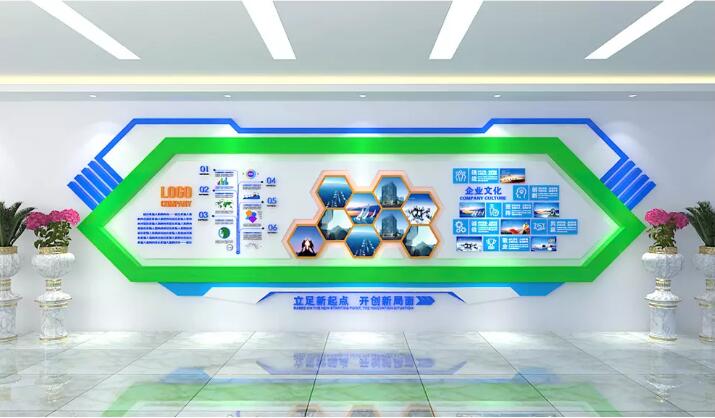 現(xiàn)代立體企業(yè)文化墻制作效果圖