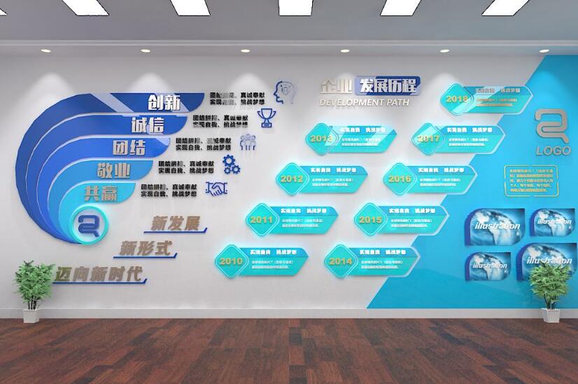 個性企業文化墻制作效果圖