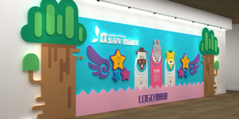 幼兒園文化墻裝飾卡通3d立體墻貼早教班教室墻