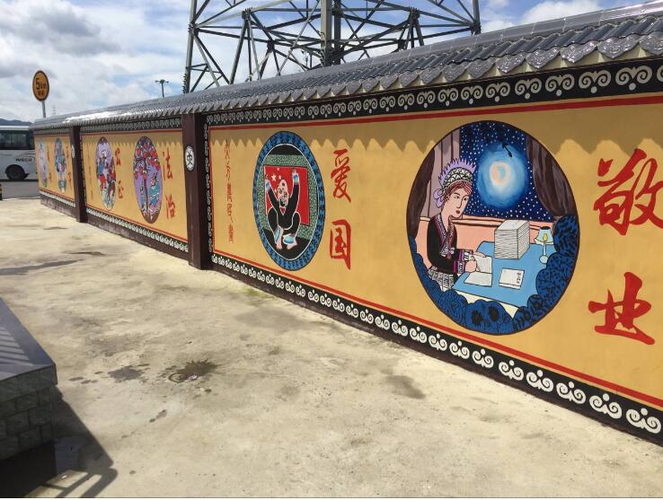 農(nóng)村傳統(tǒng)文化墻制作效果圖