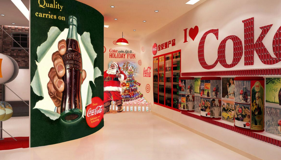 可樂圣誕節文化墻設計