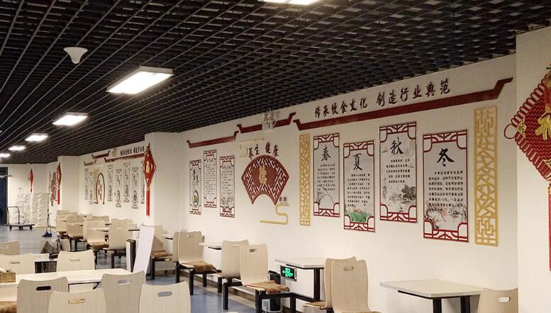企業餐廳文化墻制作效果圖