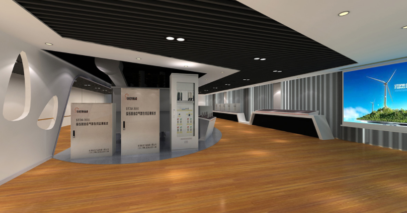 企業電力科技展廳文化墻設計4