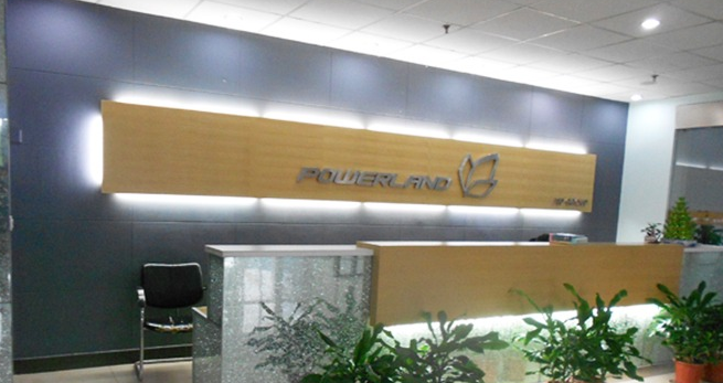 金屬板前臺形象墻設計5