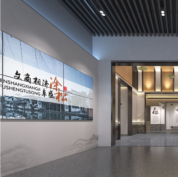 復古展廳文化墻設計8