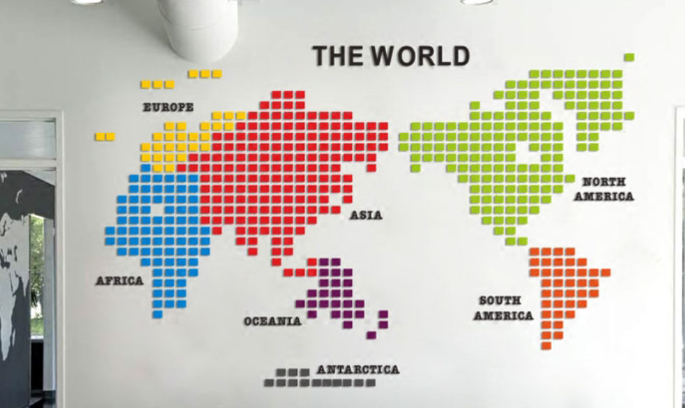 辦公室世界地圖文化墻設(shè)計(jì)