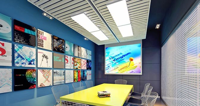 傳媒公司辦公室形象墻設(shè)計2