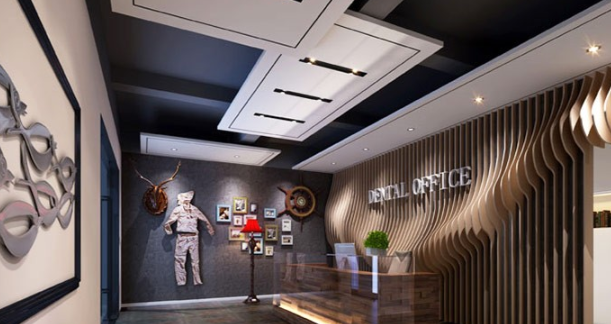 男裝logo前臺形象墻設計